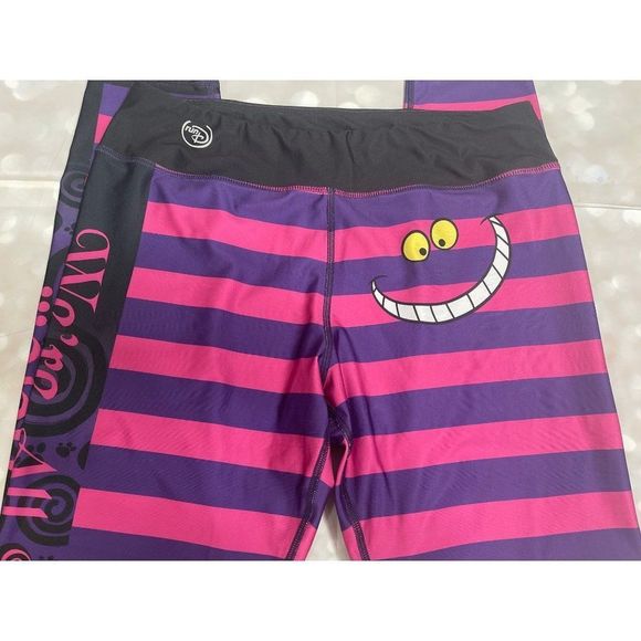 Disney Pants - Run Disney XL Cheshire Cat Pink Purple running leggings
